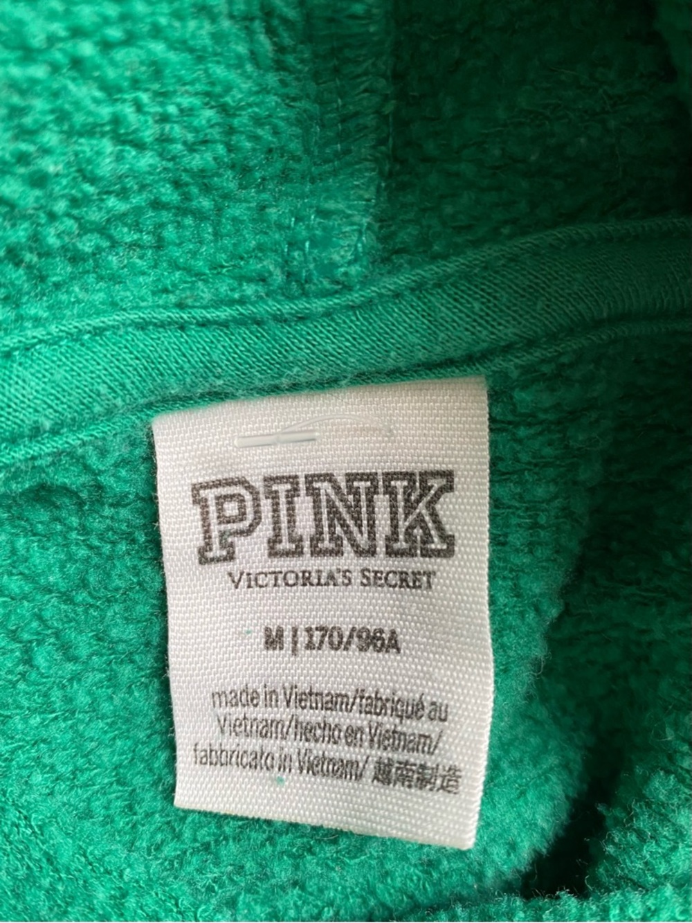 Victoria's Secret PINK Teal Green Pullover Hoodie - Picture 3 of 3